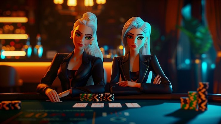 Tampilan studio live dealer dengan dealer profesional dan meja blackjack di platform pragmatic demo